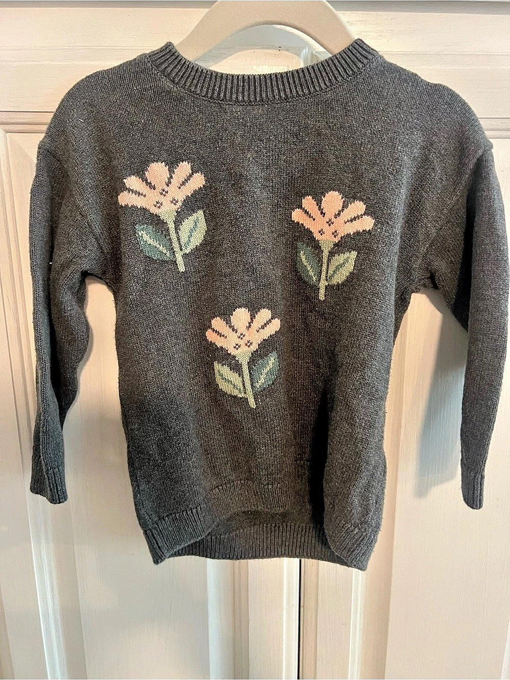 H&M Girl’s Sweater Gray & Pink